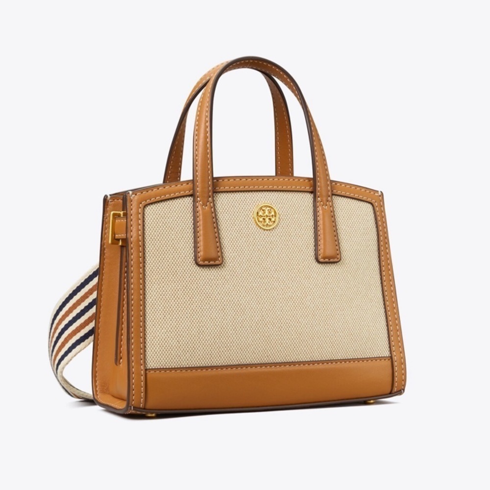 TORY BURCH WALKER CANVAS MICRO SATCHEL​​​​​​